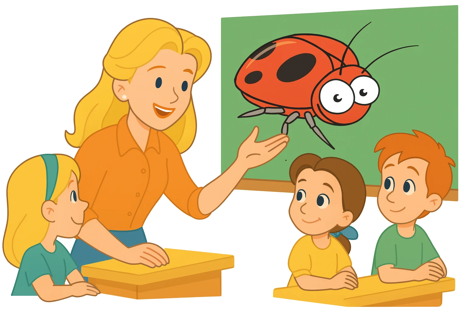 вчителька спілкується з батьками