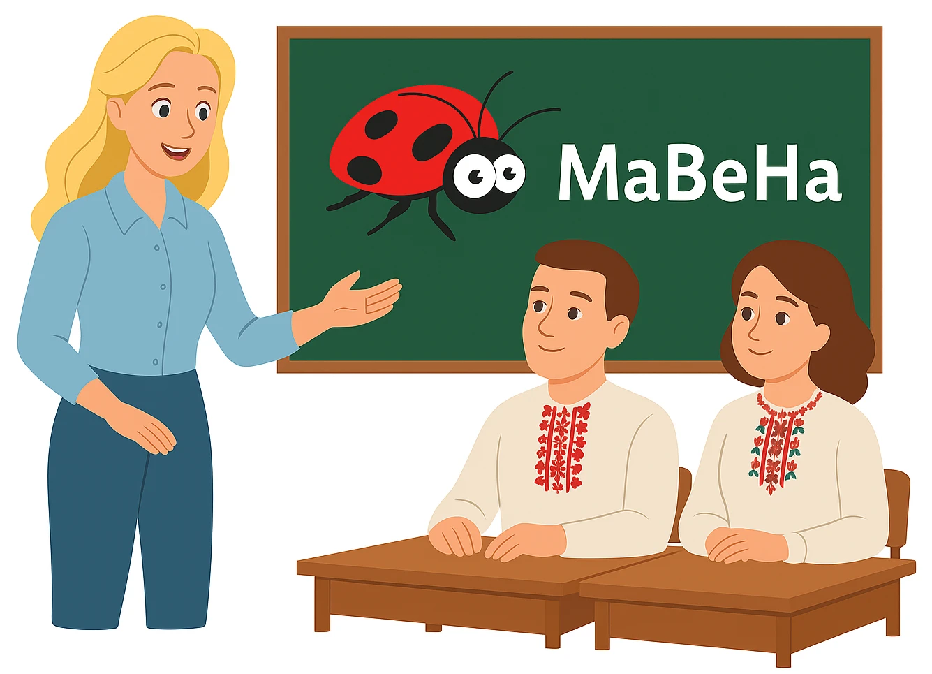 вчителька спілкується з батьками